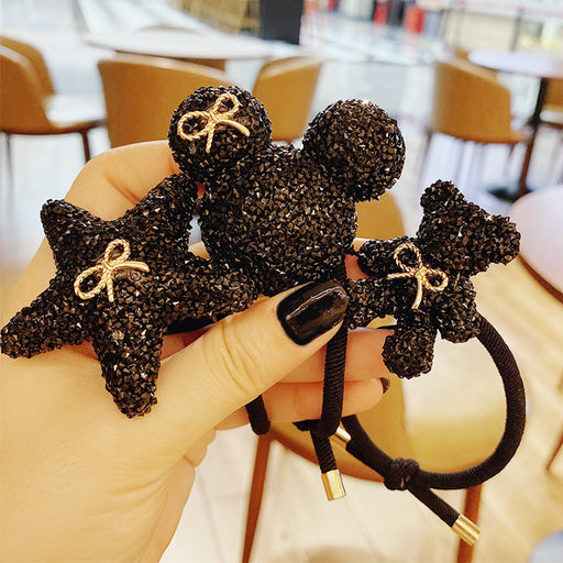 Jewelry WholesaleWholesale vintage bow rhinestone hair rope MOQ≥2 JDC-HS-ShengL005 Hair Scrunchies 晟隆 %variant_option1% %variant_option2% %variant_option3%  Factory Price JoyasDeChina Joyas De China