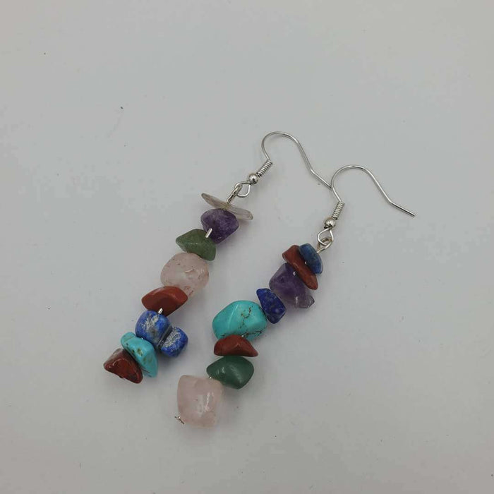 Wholesale pure handmade crystal stone natural stone  earrings JDC-ES-DY019