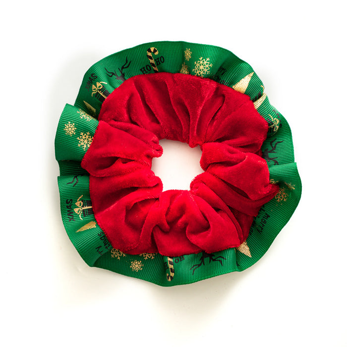 Wholesale Hair Scrunchies Flannel Christmas JDC-HS-ST014