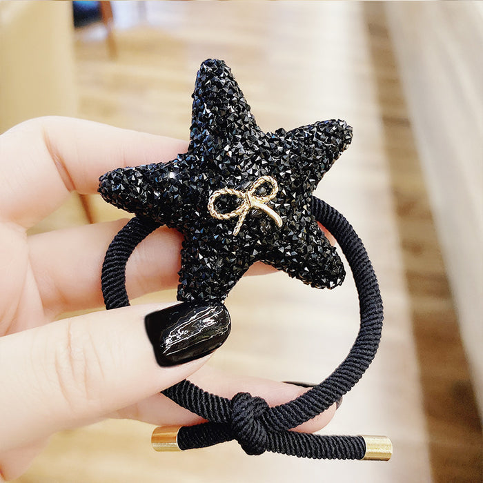 Jewelry WholesaleWholesale vintage bow rhinestone hair rope MOQ≥2 JDC-HS-ShengL005 Hair Scrunchies 晟隆 %variant_option1% %variant_option2% %variant_option3%  Factory Price JoyasDeChina Joyas De China