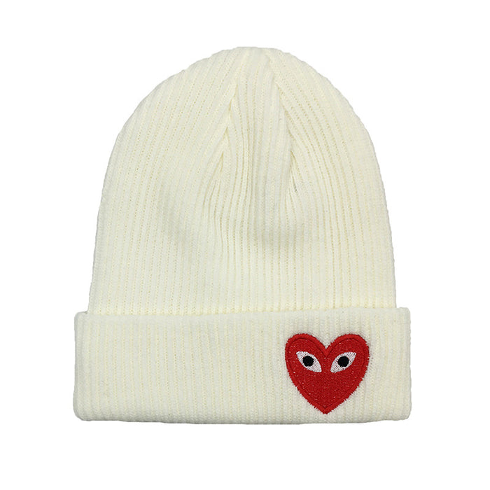 Wholesale Hat Wool Heart Embroidery Knitted Hat (F) JDC-FH-AXing009