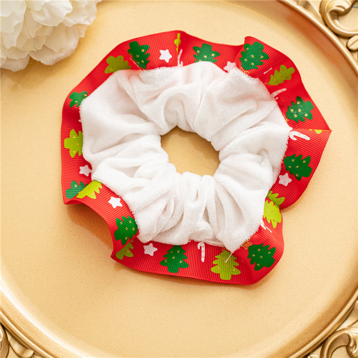 Wholesale Hair Scrunchies Flannel Christmas JDC-HS-ST014