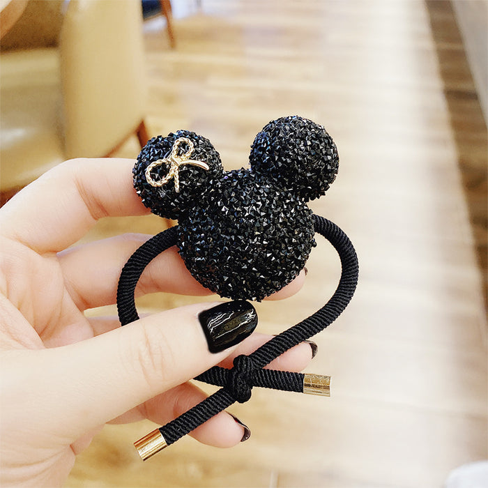 Jewelry WholesaleWholesale vintage bow rhinestone hair rope MOQ≥2 JDC-HS-ShengL005 Hair Scrunchies 晟隆 %variant_option1% %variant_option2% %variant_option3%  Factory Price JoyasDeChina Joyas De China