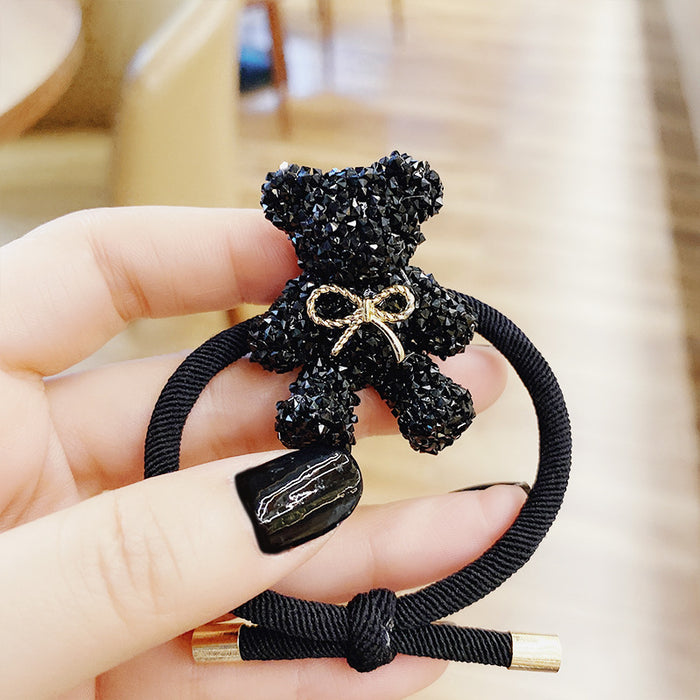 Jewelry WholesaleWholesale vintage bow rhinestone hair rope MOQ≥2 JDC-HS-ShengL005 Hair Scrunchies 晟隆 %variant_option1% %variant_option2% %variant_option3%  Factory Price JoyasDeChina Joyas De China