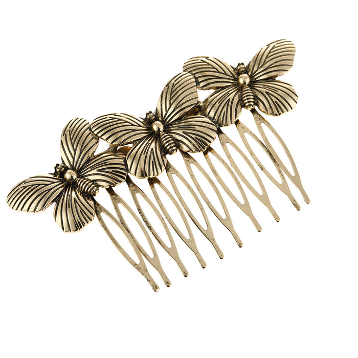 Wholesale Hair Clips Alloy Butterfly Vintage Hairbrush MOQ≥2 JDC-HC-Jingjie006