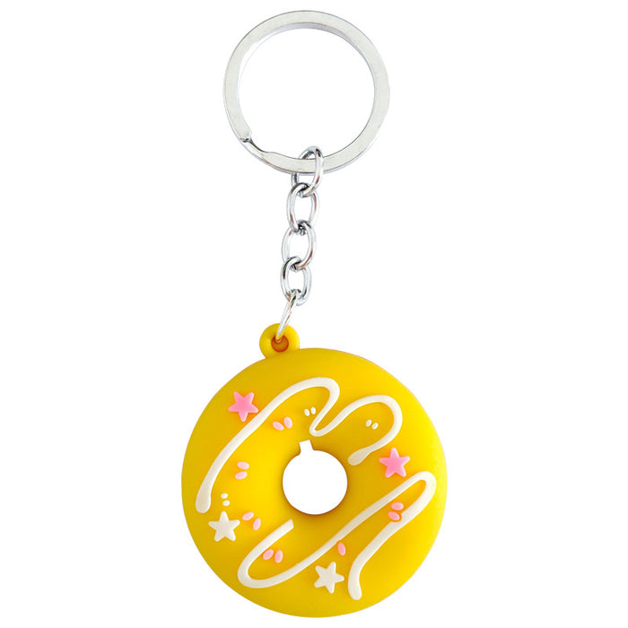 Wholesale cartoon bread pendant donut food three-dimensional cartoon keychain  JDC-KC-PLei008