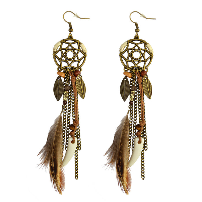 Wholesale Boho Fashion Dream Catcher Earrings JDC-ES-HH017