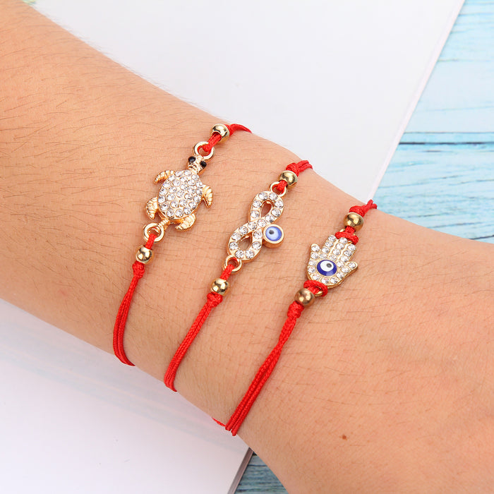 Wholesale bracelet hand woven red rope simple JDC-BT-ZheQ029