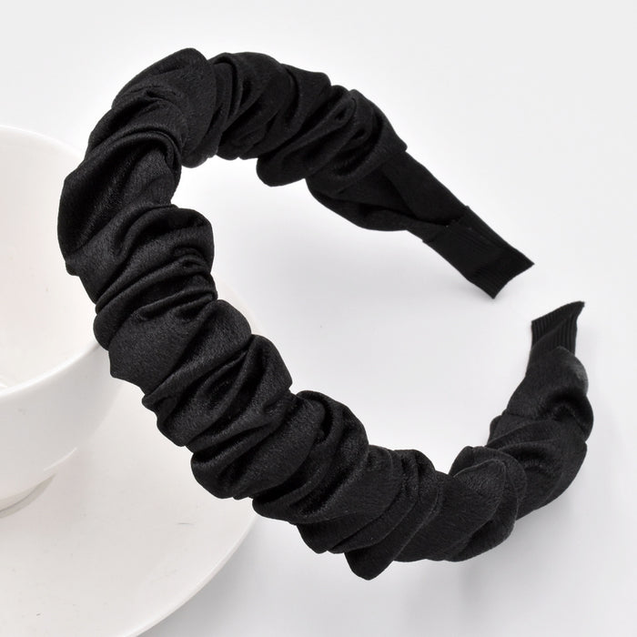 Wholesale Mercerized Satin Bubble Crinkle Headband JDC-HD-GSN006