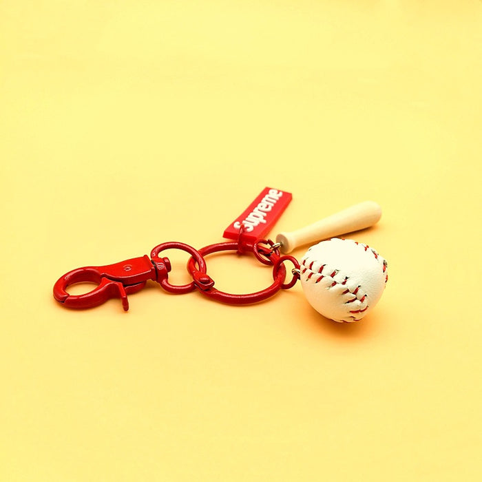 Jewelry WholesaleWholesale Baseball Wood Leather Keychain (F) MOQ≥2 JDC-KC-YChen003 Keychains 易晨 %variant_option1% %variant_option2% %variant_option3%  Factory Price JoyasDeChina Joyas De China