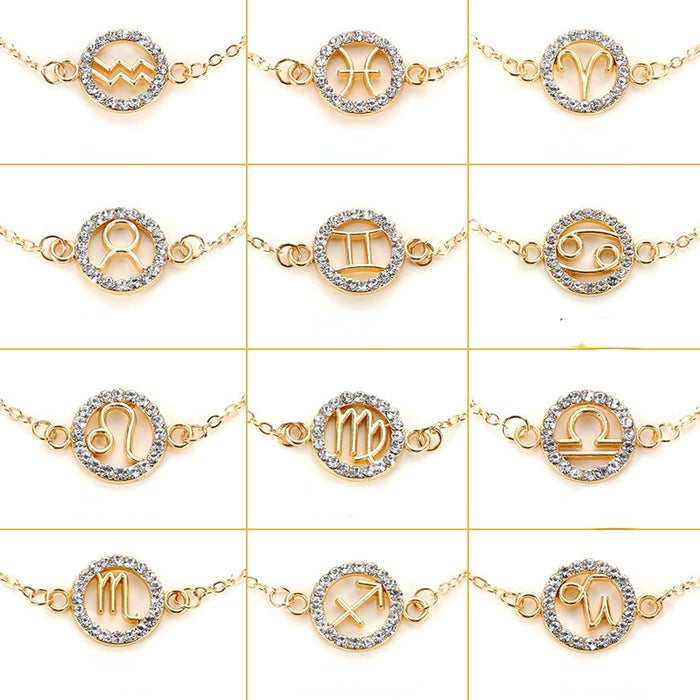 Jewelry WholesaleWholesale diamond-set twelve constellation round cut-out bracelet JDC-BT-D060 Bracelet 晴雯 %variant_option1% %variant_option2% %variant_option3%  Factory Price JoyasDeChina Joyas De China