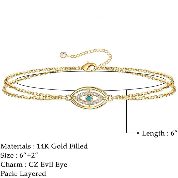 Wholesale Bracelet Copper Zircon Devil's Eye MOQ≥2 JDC-BT-YunC005