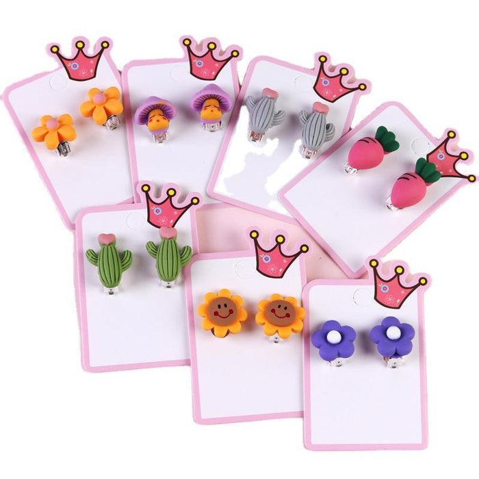 Jewelry WholesaleWholesale Cartoon Earless Children's Ear Clips JDC-ES-Duor001 Earrings 朵蕊 %variant_option1% %variant_option2% %variant_option3%  Factory Price JoyasDeChina Joyas De China