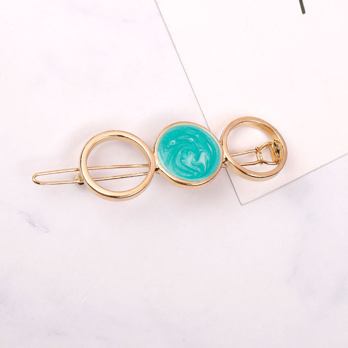 Jewelry WholesaleWholesale drip star geometric circle metal hairpin JDC-HC-KX001 Hair Clips 柯羡 %variant_option1% %variant_option2% %variant_option3%  Factory Price JoyasDeChina Joyas De China