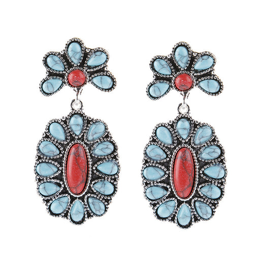 Jewelry WholesaleWholesale turquoise alloy earrings JDC-ES-saip037 Earrings 赛蒲 %variant_option1% %variant_option2% %variant_option3%  Factory Price JoyasDeChina Joyas De China