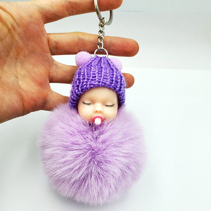 Jewelry WholesaleWholesale Plush Doll Hair Ball Keychain MOQ≥2 JDC-KC-QiShi030 Keychains 奇释 %variant_option1% %variant_option2% %variant_option3%  Factory Price JoyasDeChina Joyas De China