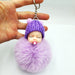 Jewelry WholesaleWholesale Plush Doll Hair Ball Keychain MOQ≥2 JDC-KC-QiShi030 Keychains 奇释 %variant_option1% %variant_option2% %variant_option3%  Factory Price JoyasDeChina Joyas De China