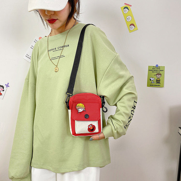 Wholesale Canvas Cartoon Shoulder Bag JDC-SD-Xinqing001