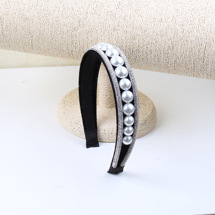 Wholesale Pearl Rhinestone Headband JDC-HD-ZXI009