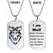 Jewelry WholesaleWholesale Stainless Steel Wolf Head Pendant Necklace Dog Tag Keychain MOQ≥2 JDC-NE-HuH005 Necklaces 胡贺 %variant_option1% %variant_option2% %variant_option3%  Factory Price JoyasDeChina Joyas De China