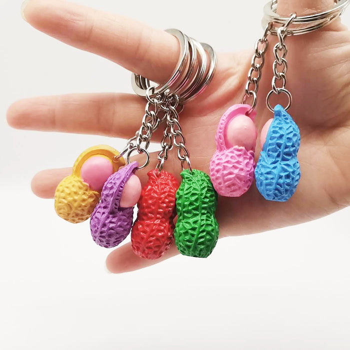 Wholesale Keychains For Backpacks Resin Peanut Keychain MOQ≥2 JDC-KC-YY033