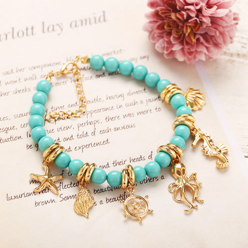 Jewelry WholesaleWholesale simple alloy conch rudder Octopus pendant Anklet JDC-AS-Xy262 Anklet 晓茵 %variant_option1% %variant_option2% %variant_option3%  Factory Price JoyasDeChina Joyas De China