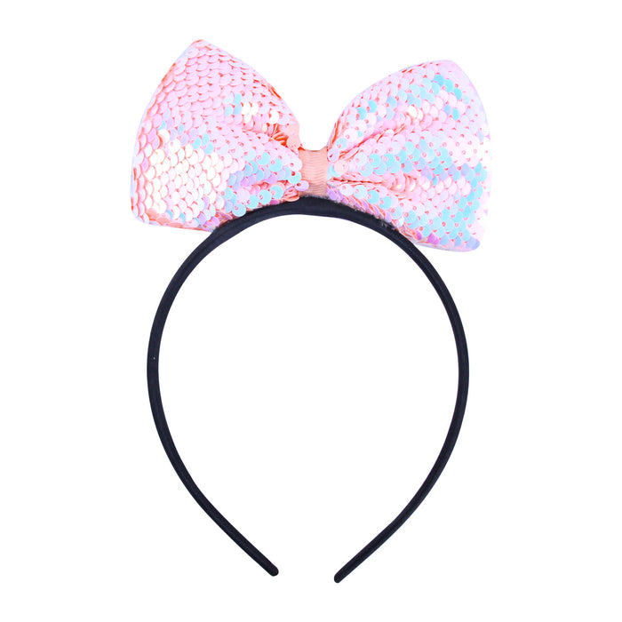 Wholesale sequin hairpin children's festival cute big butterfly headband JDC-HD-OM002