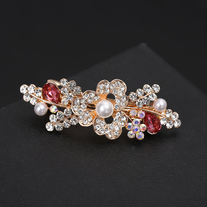 Wholesale Hair Clips Alloy Rhinestone Crystal Bow MOQ≥2 JDC-HC-MengP001