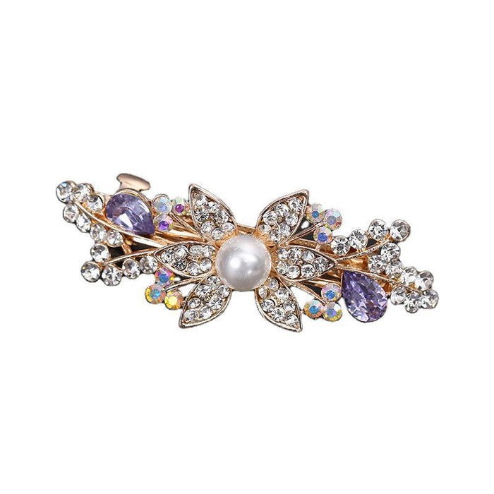 Wholesale Hair Clips Alloy Rhinestone Crystal Bow MOQ≥2 JDC-HC-MengP001