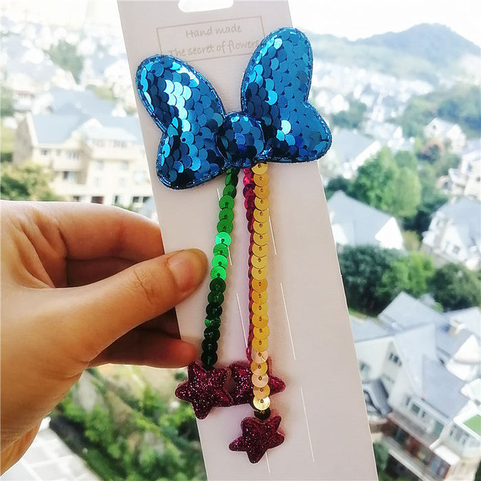 Jewelry WholesaleWholesale Kids Cute Cartoon Big Sequin Bow Tassel Hair Clips （F）JDC-HC-Manlun006 Hair Clips 漫沦 %variant_option1% %variant_option2% %variant_option3%  Factory Price JoyasDeChina Joyas De China