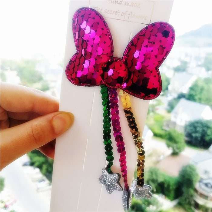 Jewelry WholesaleWholesale Kids Cute Cartoon Big Sequin Bow Tassel Hair Clips （F）JDC-HC-Manlun006 Hair Clips 漫沦 %variant_option1% %variant_option2% %variant_option3%  Factory Price JoyasDeChina Joyas De China