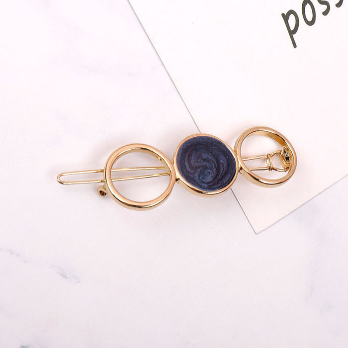 Jewelry WholesaleWholesale drip star geometric circle metal hairpin JDC-HC-KX001 Hair Clips 柯羡 %variant_option1% %variant_option2% %variant_option3%  Factory Price JoyasDeChina Joyas De China