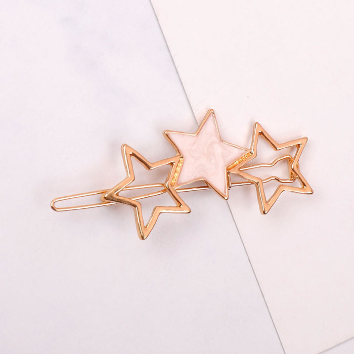 Jewelry WholesaleWholesale drip star geometric circle metal hairpin JDC-HC-KX001 Hair Clips 柯羡 %variant_option1% %variant_option2% %variant_option3%  Factory Price JoyasDeChina Joyas De China