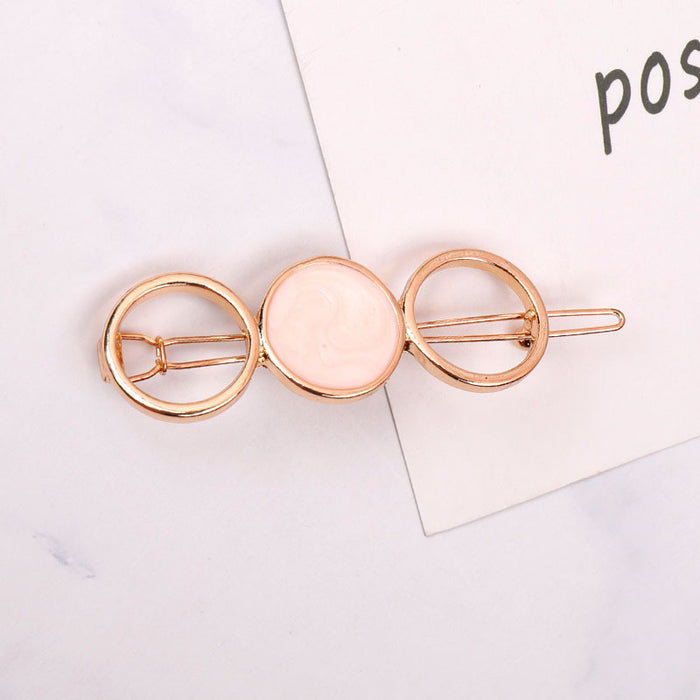 Jewelry WholesaleWholesale drip star geometric circle metal hairpin JDC-HC-KX001 Hair Clips 柯羡 %variant_option1% %variant_option2% %variant_option3%  Factory Price JoyasDeChina Joyas De China