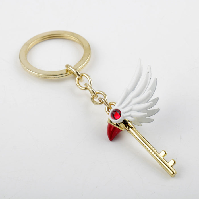 Wholesale cartoon magic wand pendant alloy keychain pendant (M) JDC-KC-AngJ002