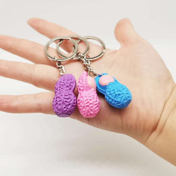 Wholesale Keychains For Backpacks Resin Peanut Keychain MOQ≥2 JDC-KC-YY033