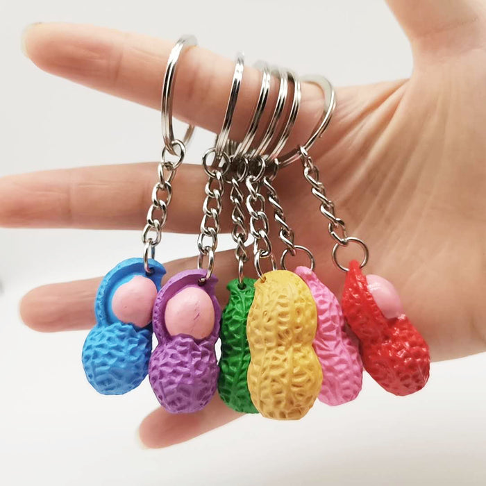 Wholesale Keychains For Backpacks Resin Peanut Keychain MOQ≥2 JDC-KC-YY033