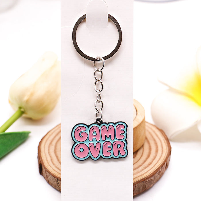 Jewelry WholesaleWholesale Metal Gamepad Pixel Love Keychain MOQ≥2 JDC-KC-XiuH003 Keychains 秀弘 %variant_option1% %variant_option2% %variant_option3%  Factory Price JoyasDeChina Joyas De China