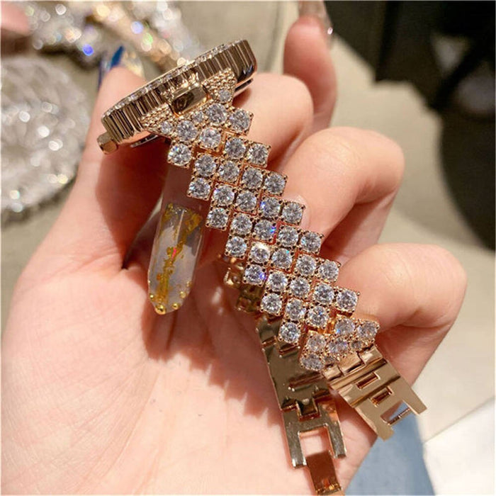 Wholesale Diamond Alloy Ladies Quartz Watch JDC-WH-QiM001