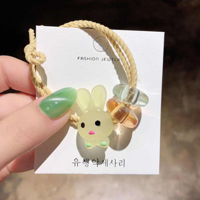 Jewelry WholesaleWholesale Kids Rabbit Leather Band JDC-HS-KX002 Hair Scrunchies 柯羡 %variant_option1% %variant_option2% %variant_option3%  Factory Price JoyasDeChina Joyas De China