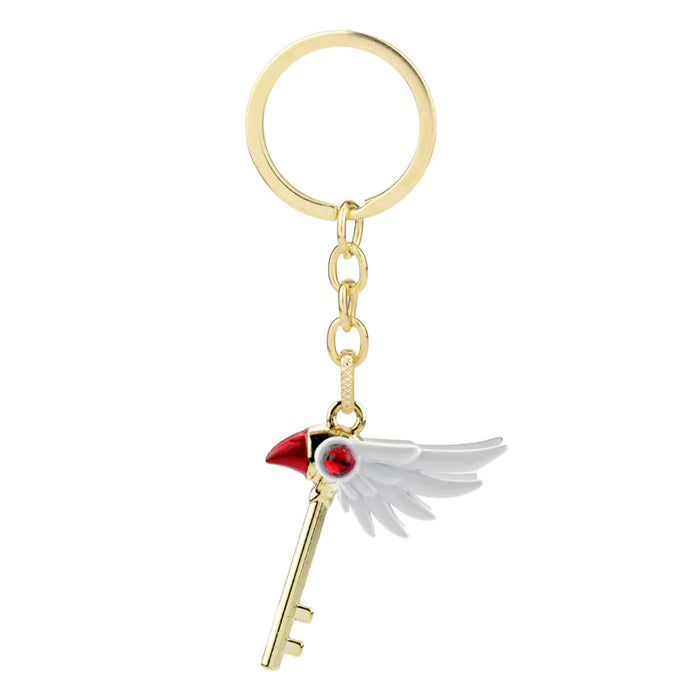 Wholesale cartoon magic wand pendant alloy keychain pendant (M) JDC-KC-AngJ002