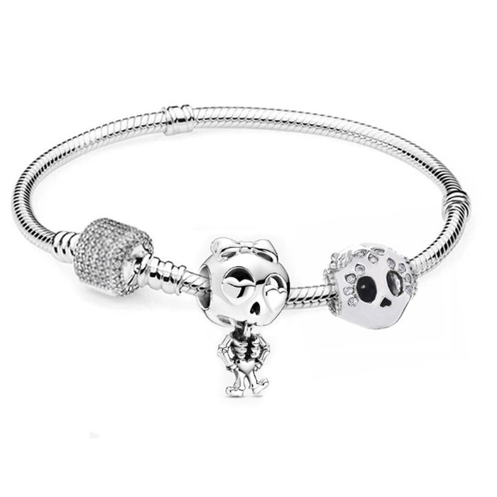 Jewelry WholesaleWholesale temperament silver plated skeleton girl hip hop Bracelet JDC-BT-ZungM004 Bracelet 尊弥 %variant_option1% %variant_option2% %variant_option3%  Factory Price JoyasDeChina Joyas De China