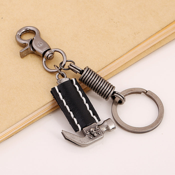 Keychains al por mayor para mochilas de mochila Cow Whide Keychain Punk Atmósfera retro JDC-KC-PK011