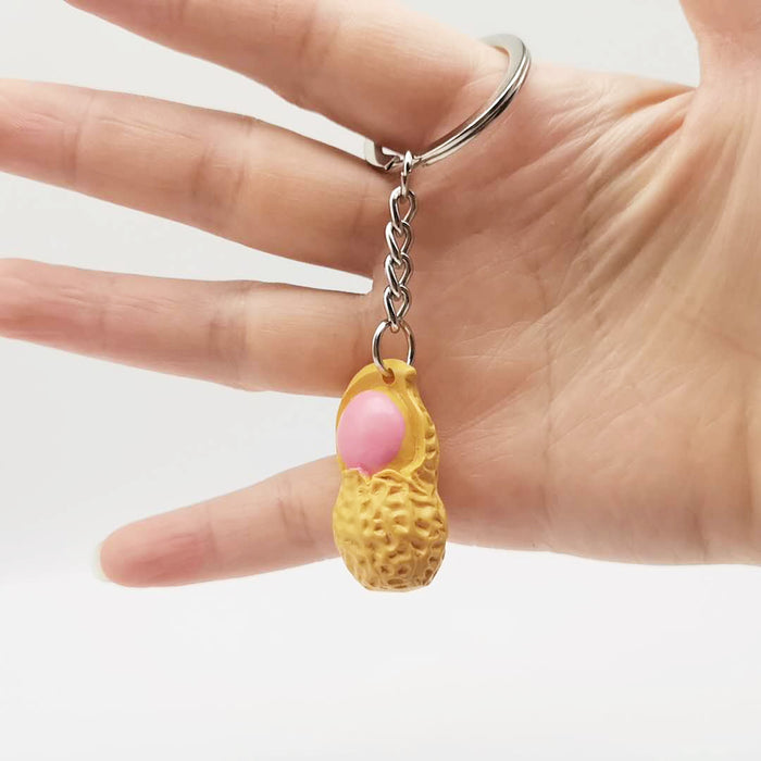 Wholesale Keychains For Backpacks Resin Peanut Keychain MOQ≥2 JDC-KC-YY033