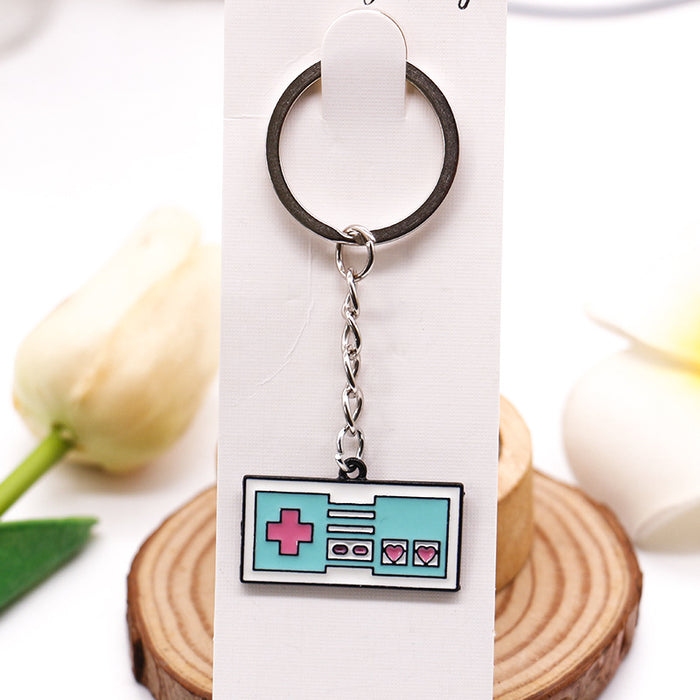 Jewelry WholesaleWholesale Metal Gamepad Pixel Love Keychain MOQ≥2 JDC-KC-XiuH003 Keychains 秀弘 %variant_option1% %variant_option2% %variant_option3%  Factory Price JoyasDeChina Joyas De China