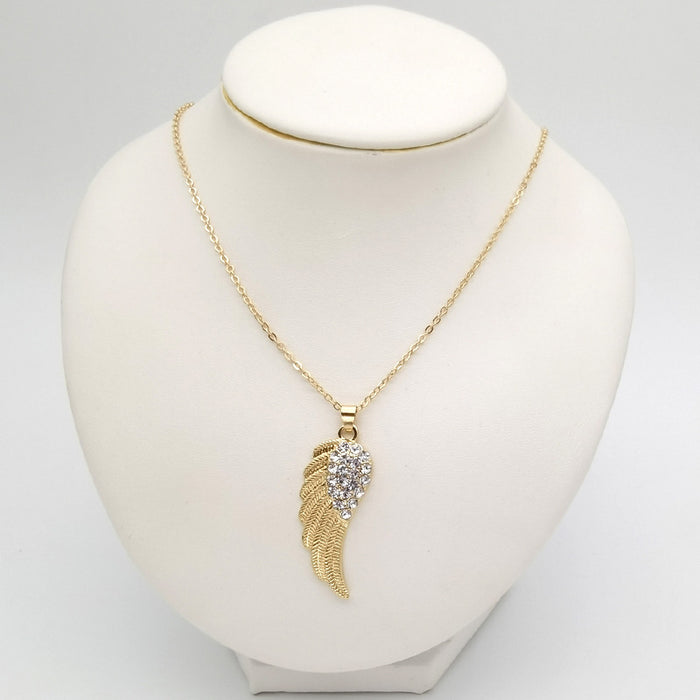 Wholesale Angel Wings Diamond Alloy Necklaces JDC-NE-YuL001