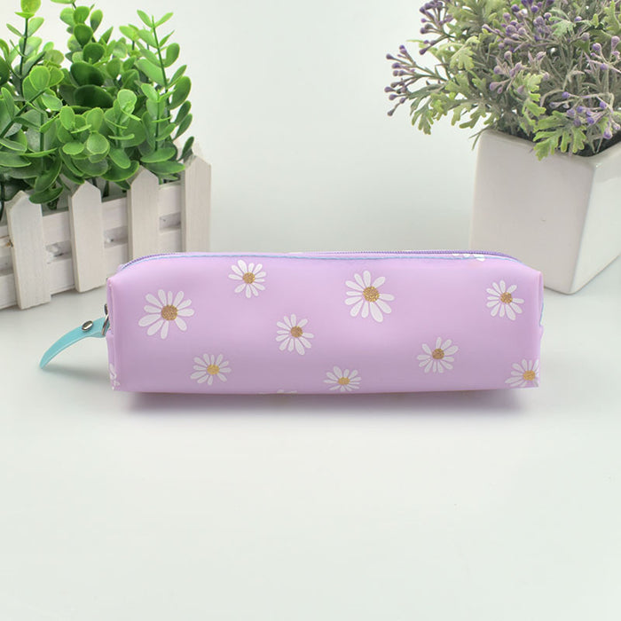 Wholesale Daisy Transparent TPU Cartoon Pencil Bag MOQ≥2 JDC-PB-SKX002