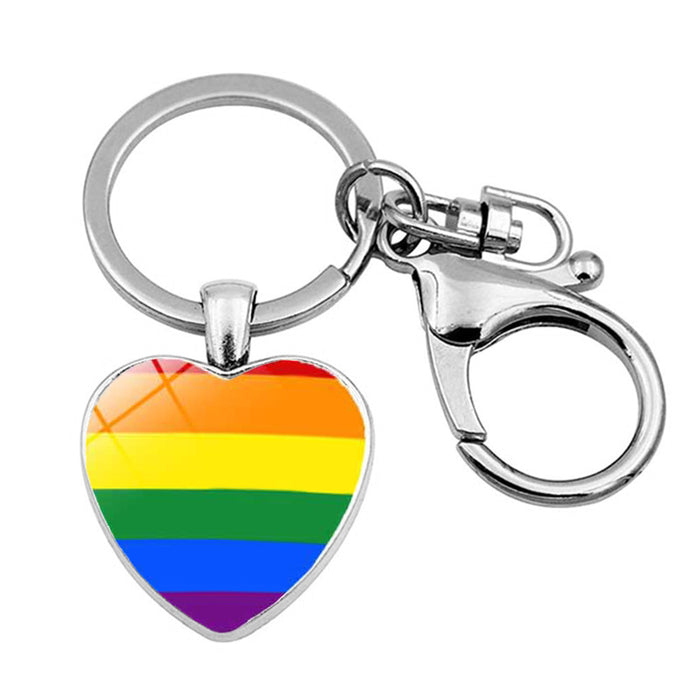 Wholesale Rainbow LGBT Gay Gay Keychain Pendant MOQ≥2 JDC-KC-XuS024