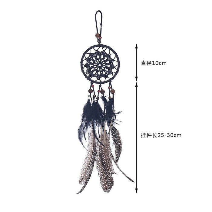 Wholesale Woven Polyester Feather Dreamcatcher JDC-DC-DYue001