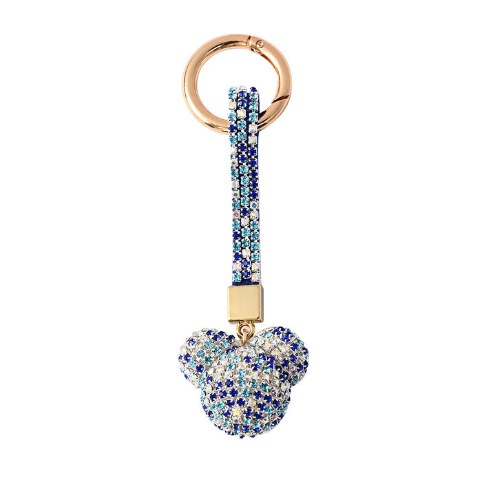 Jewelry WholesaleWholesale appliqué diamond crystal keychains（M）JDC-KC-JFan003 Keychains 锦帆 %variant_option1% %variant_option2% %variant_option3%  Factory Price JoyasDeChina Joyas De China